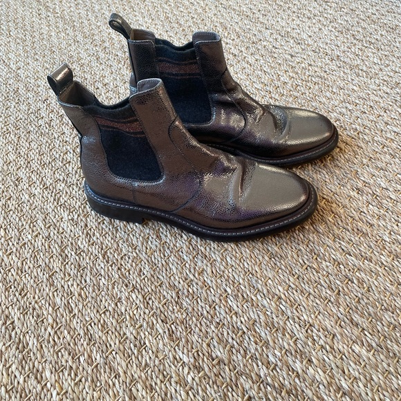 Brunello Cucinelli metallic leather boots. Size 38.5 - Picture 2 of 9